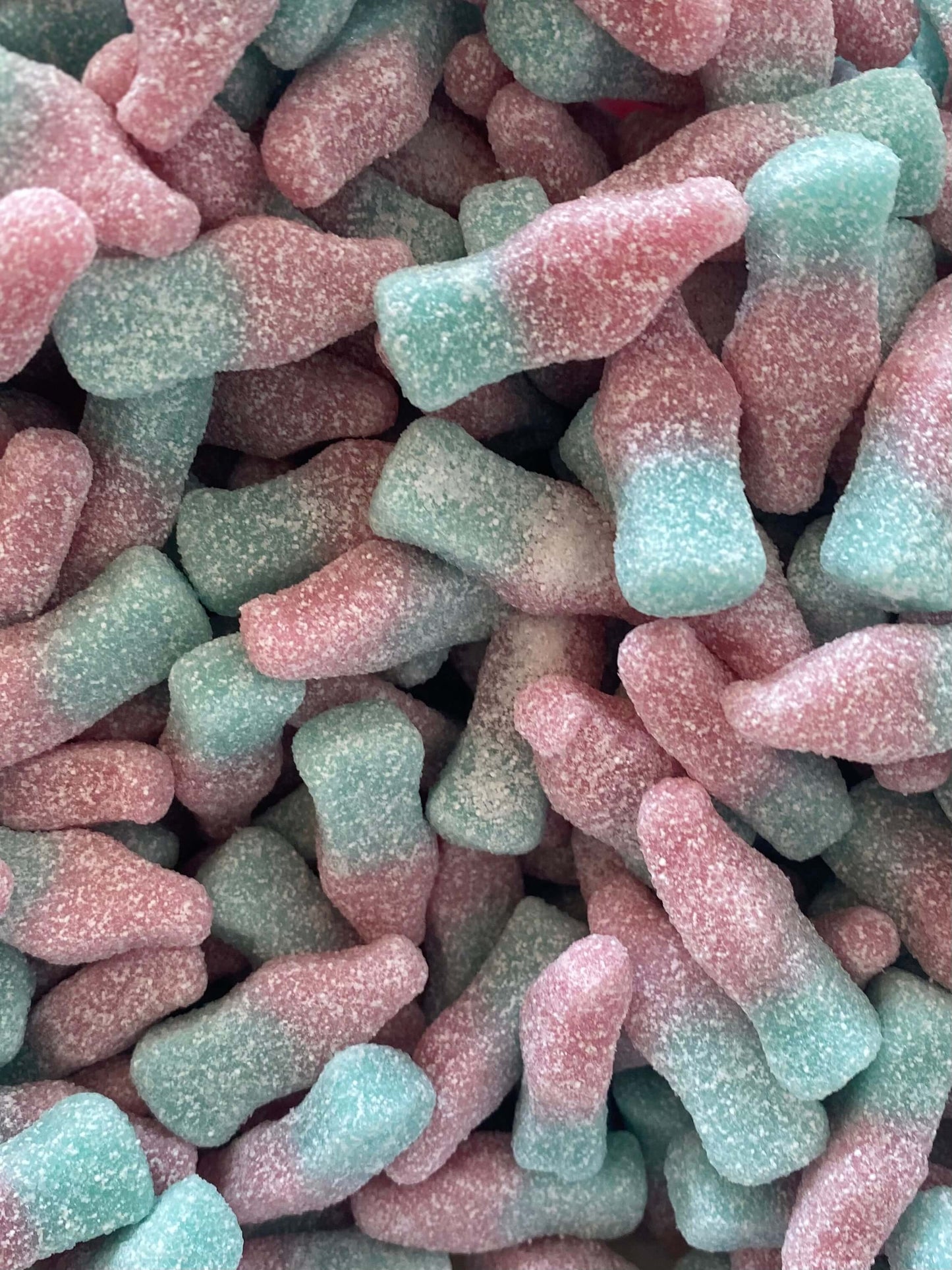 Colorful bubblegum soft and hard swedish candy mix