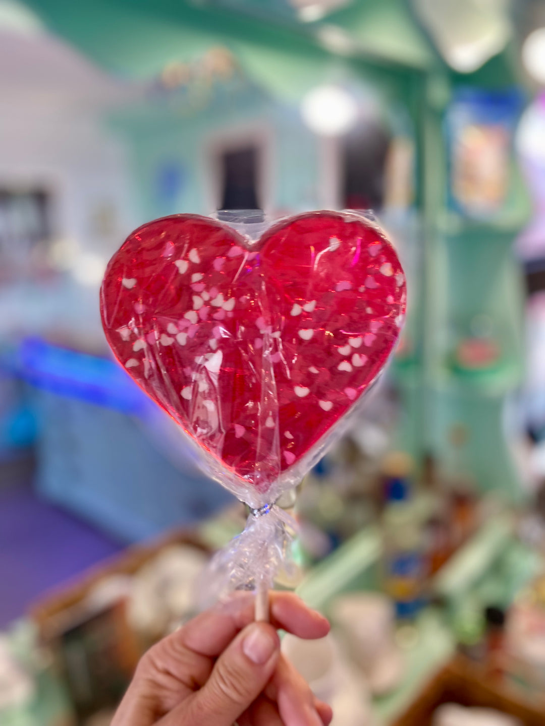 Gigantic Heart Glittering Lollipop