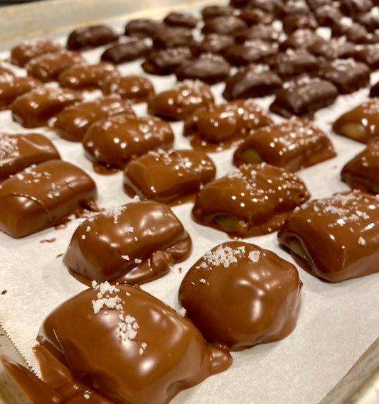 handmade sea salt caramels