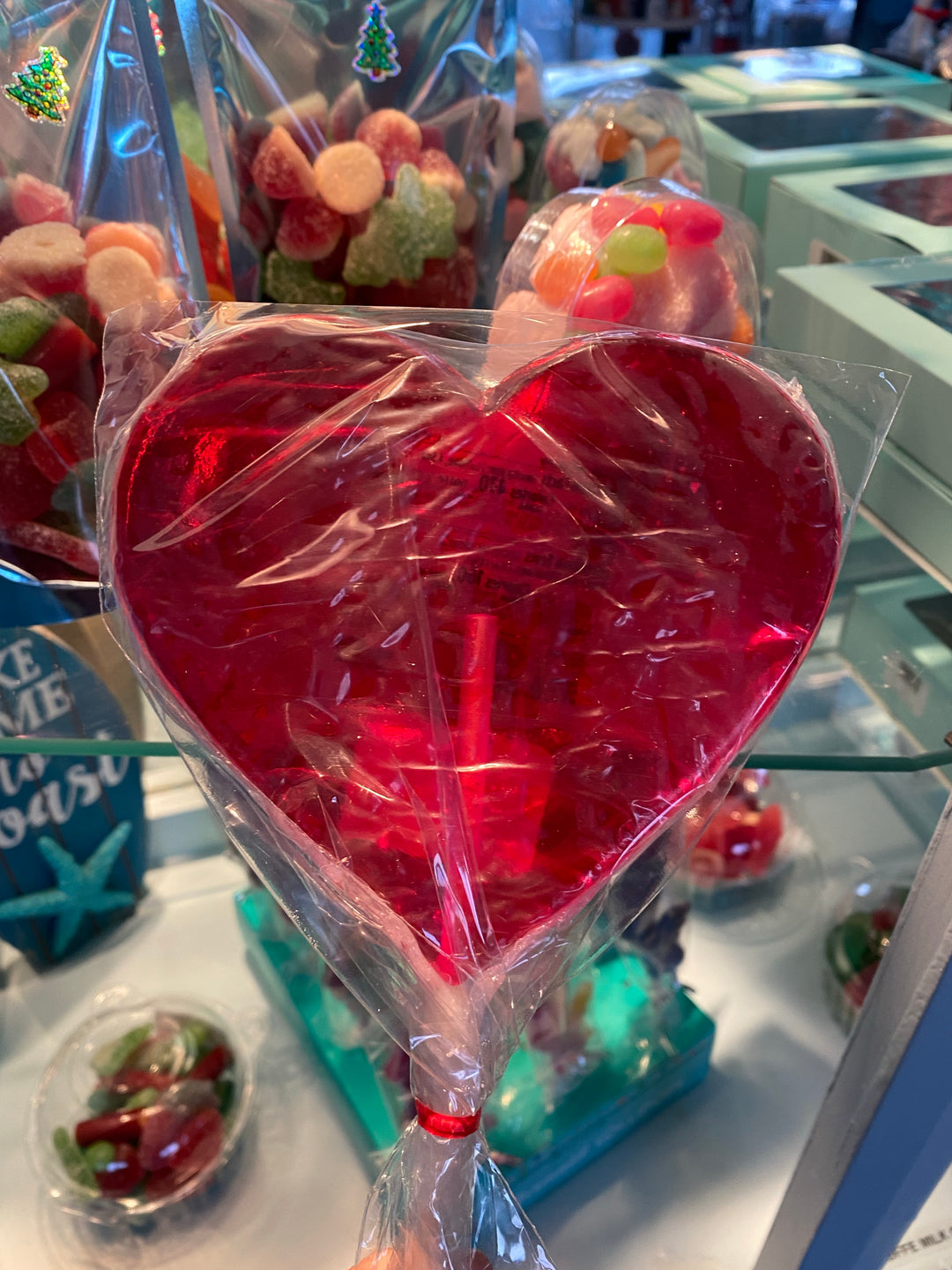 Gigantic Heart Glittering Lollipop
