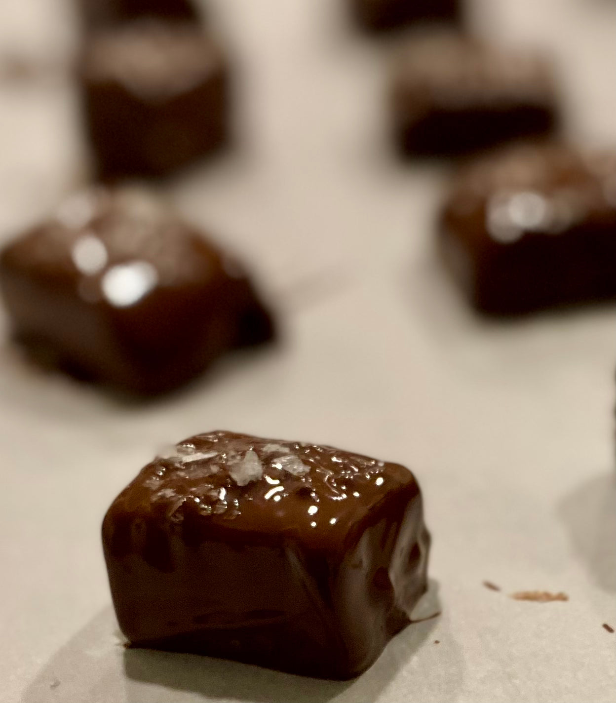 handmade sea salt caramels