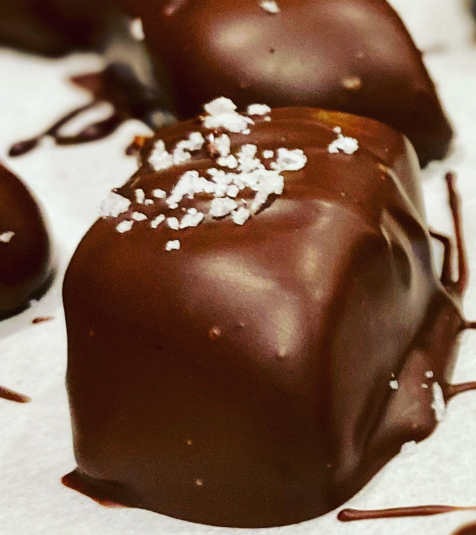 callebaut dark chocolate sea salt caramels