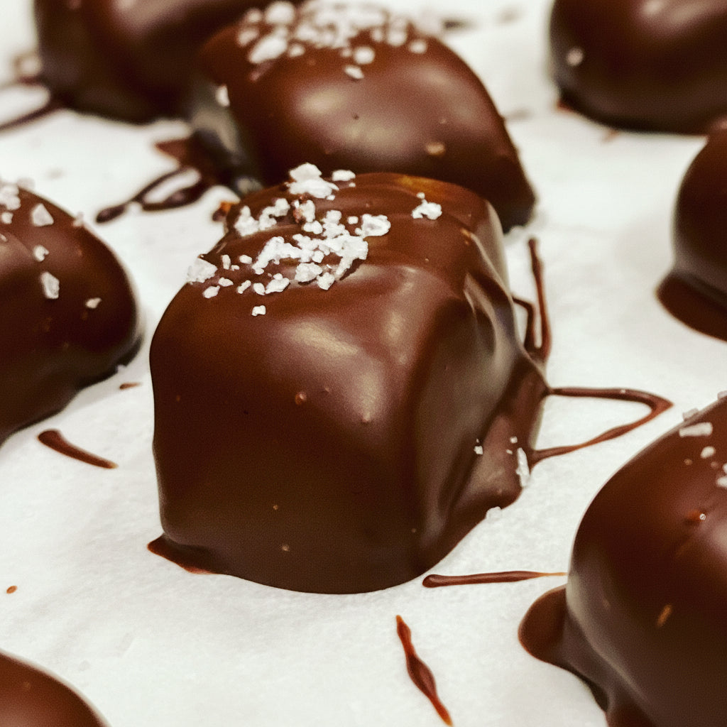 callebaut dark chocolate sea salt caramels