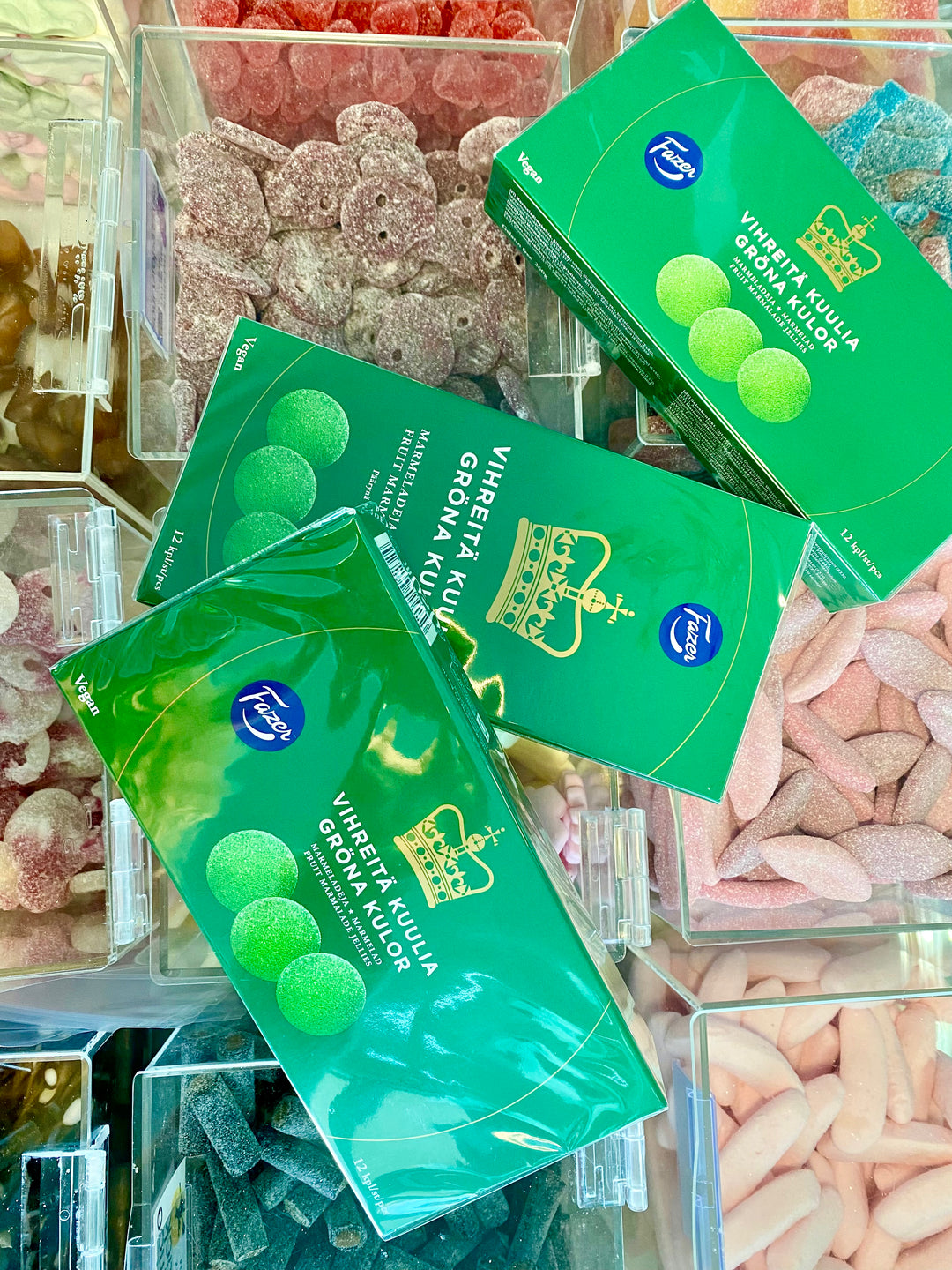 Green Sugar Coated Marmalade Spears By Fazer