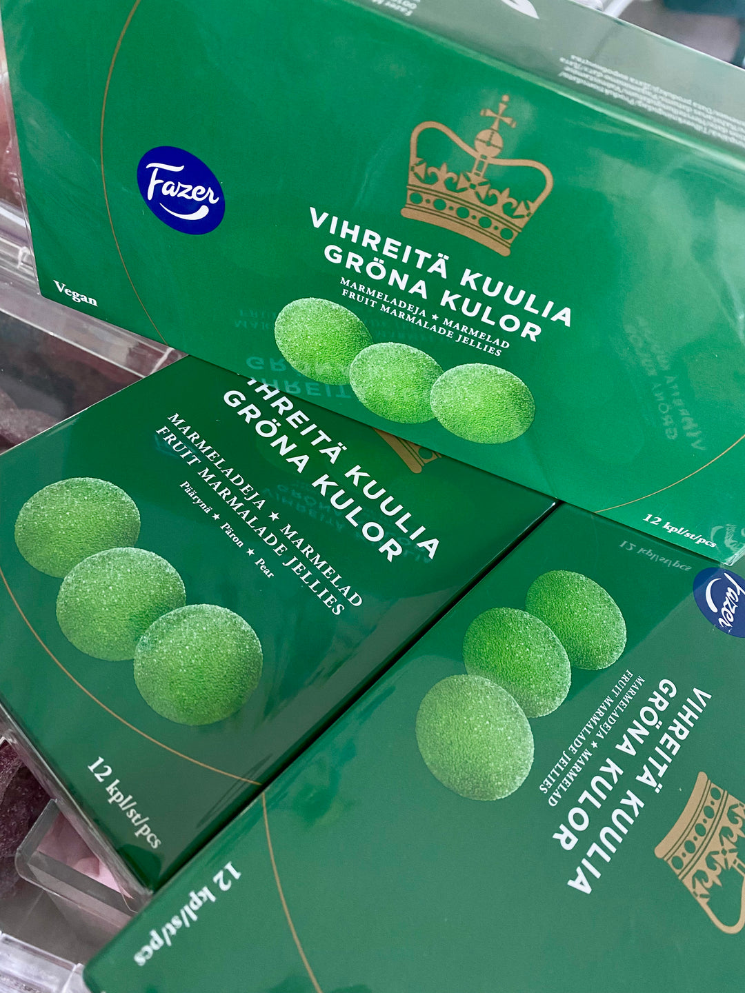 Green Sugar Coated Marmalade Spears By Fazer