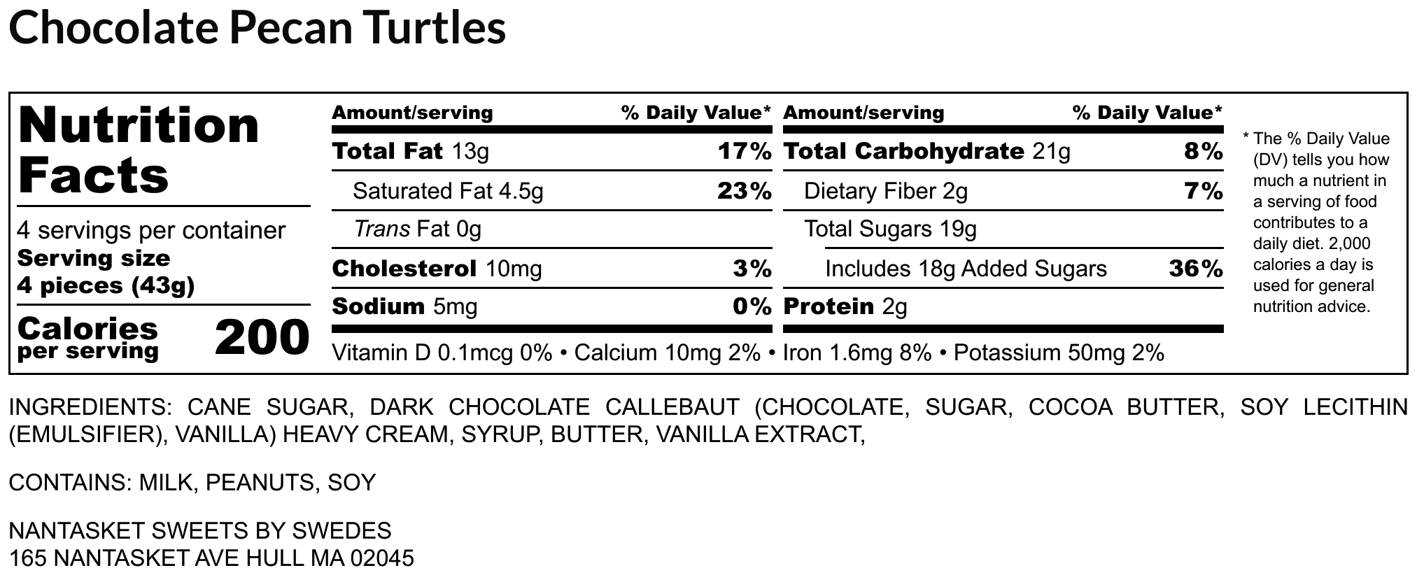 chocolate turtles candy pecan