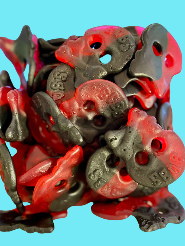 Raspberry Salty black Licorice BUBS Swedish Candy 