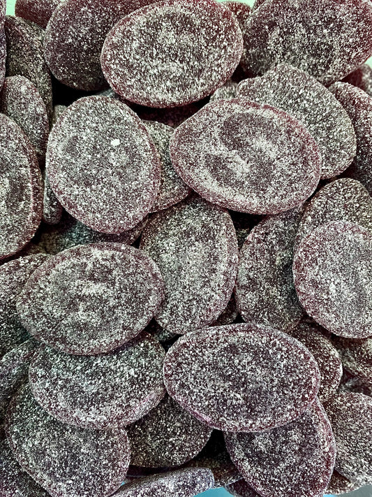 sour ovals blackcurrant swedish candy