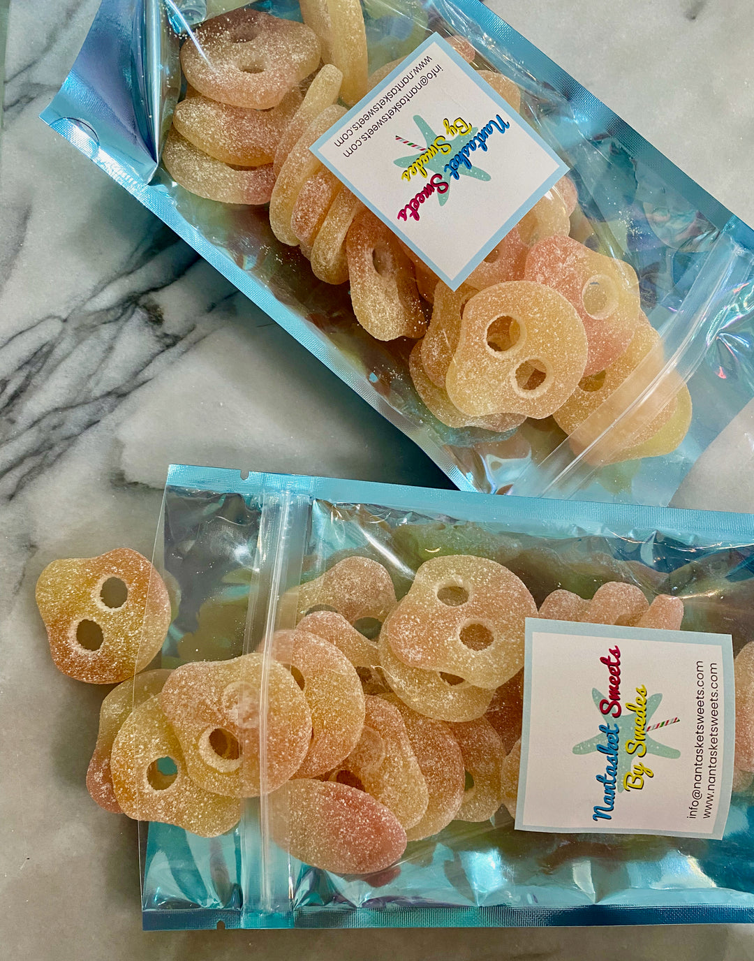 Sour Pink Skulls Swedish Gummy Candy gelatin free