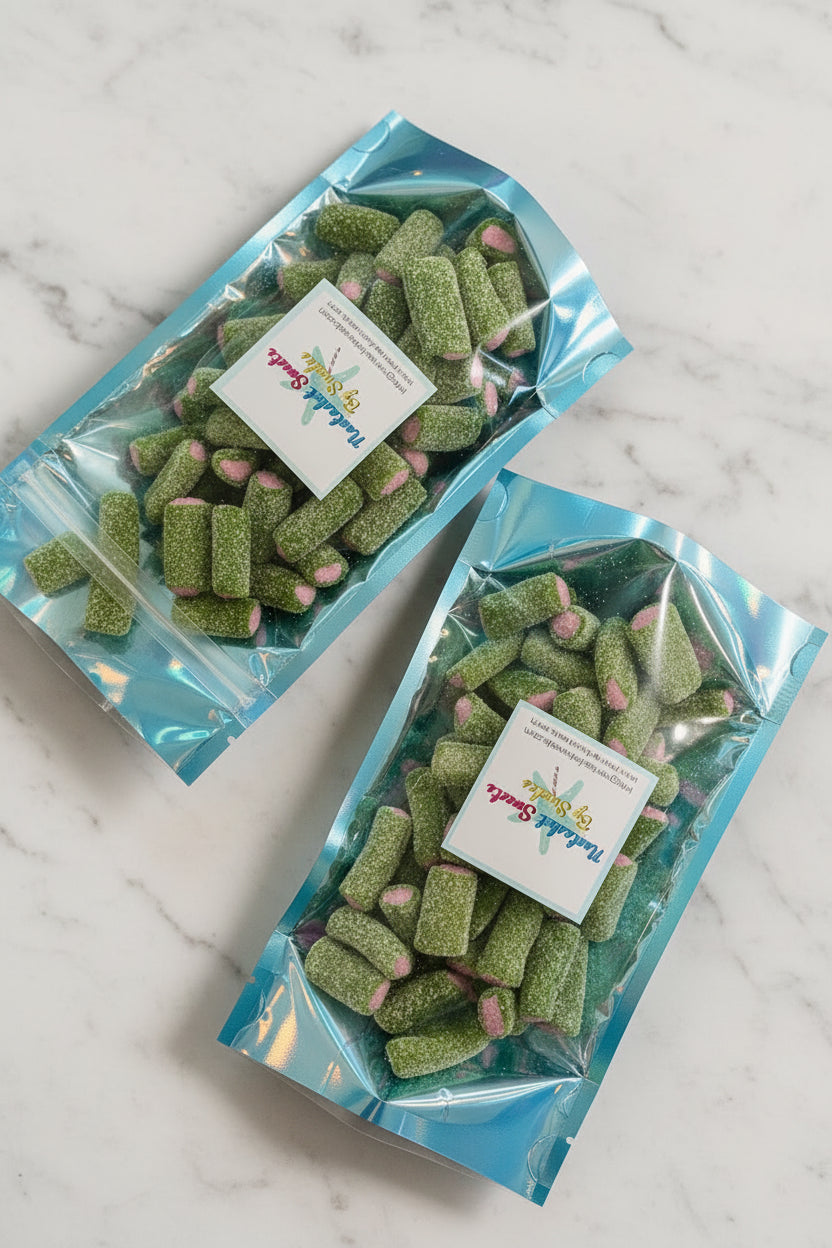 Sweets Rambo Rambo Watermelon Melon Logs with Creamy Raspberry Filling Swedish Cand ...