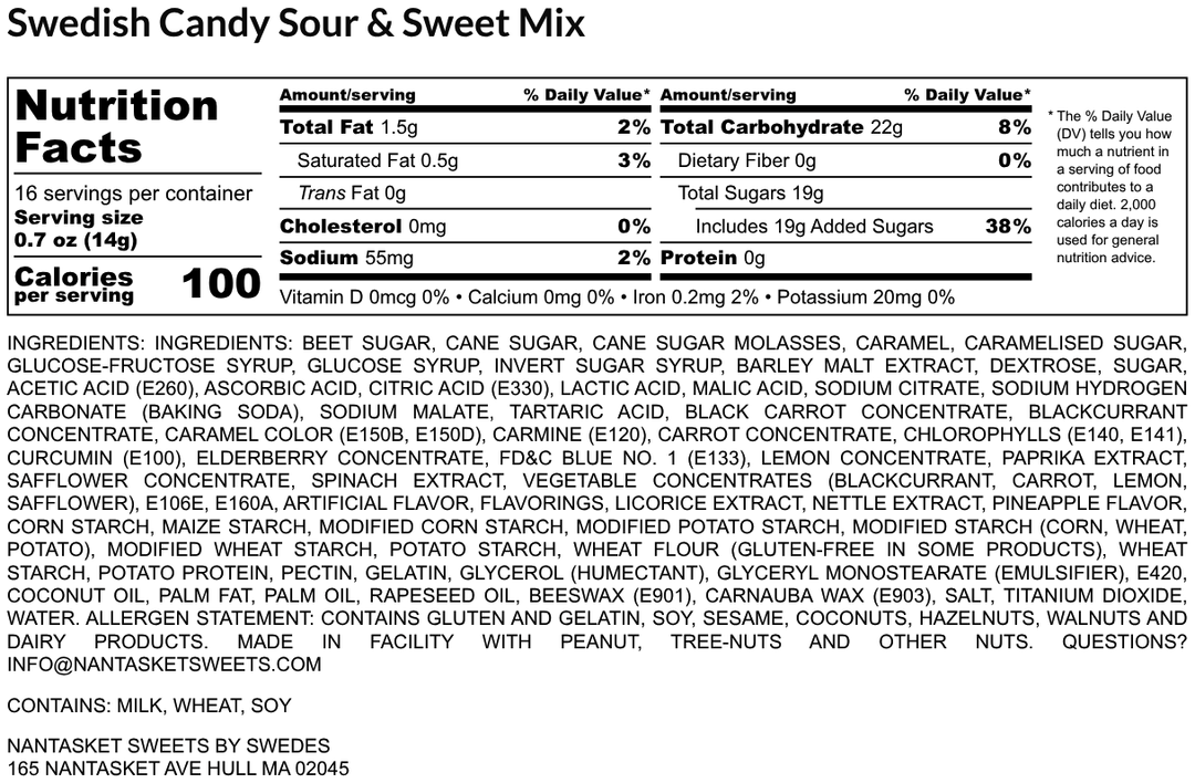 Swedish Candy Pick N' Mix Sour and Sweet packages 8oz