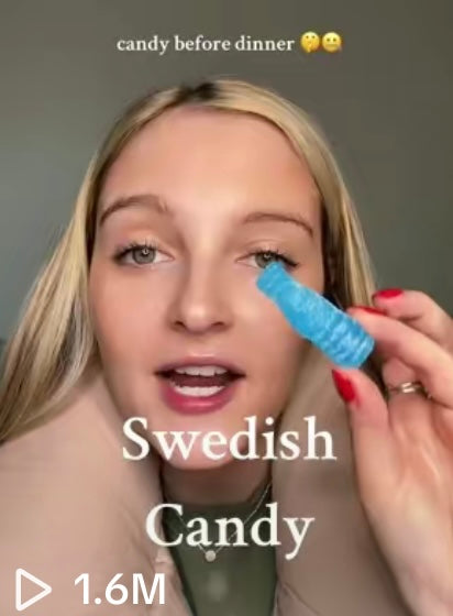 abigail feehley eating swedish candy