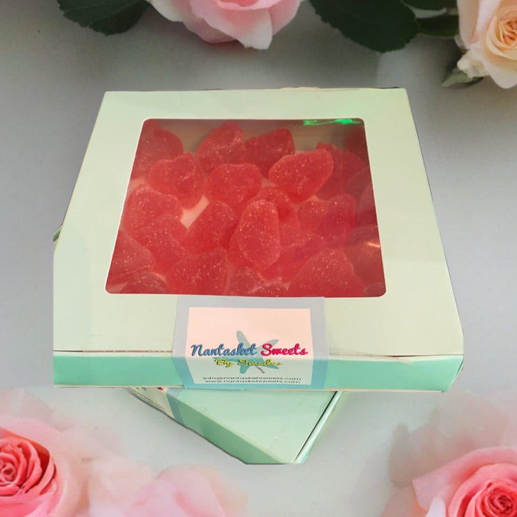 raspberry gummy heart swedish candy