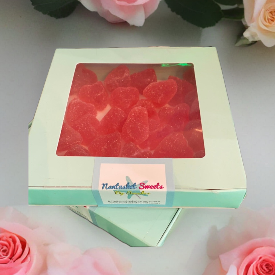 raspberry gummy heart swedish candy