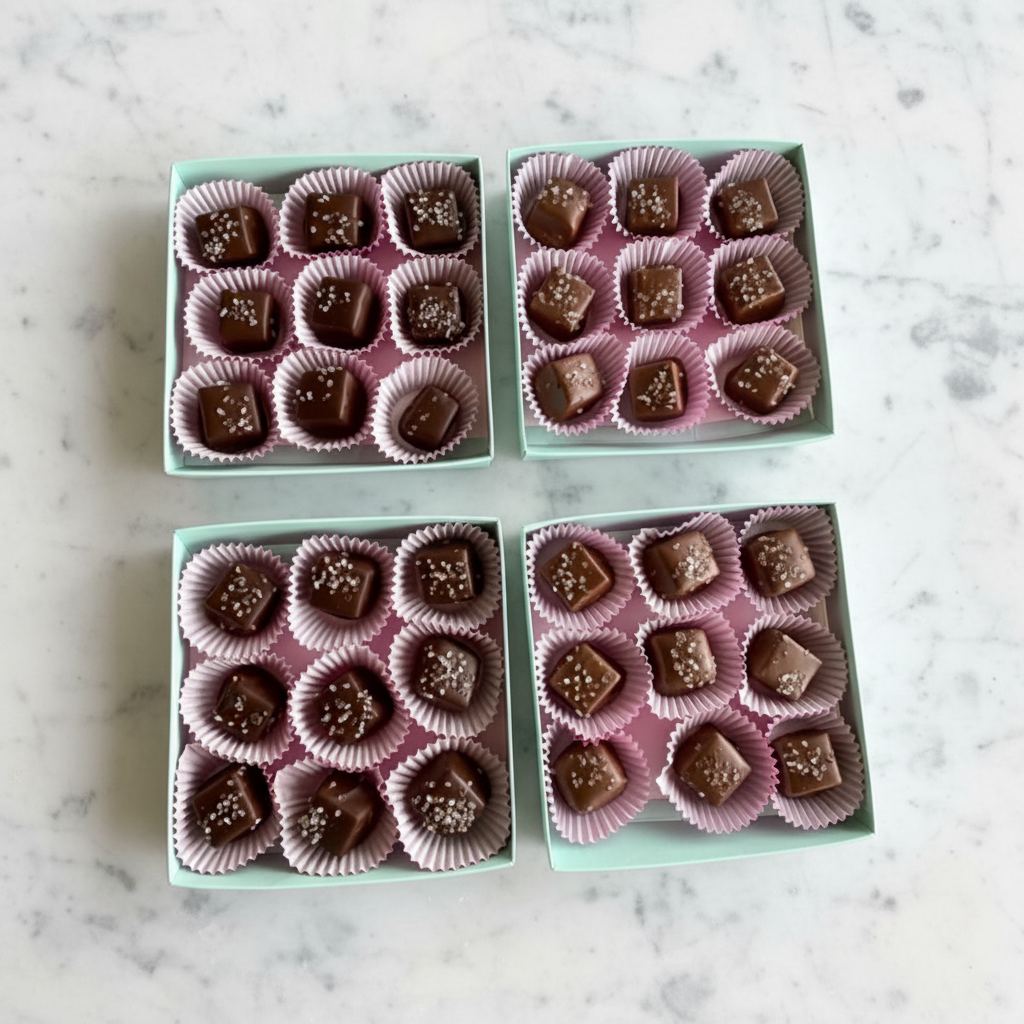 handmade sea salt carmels