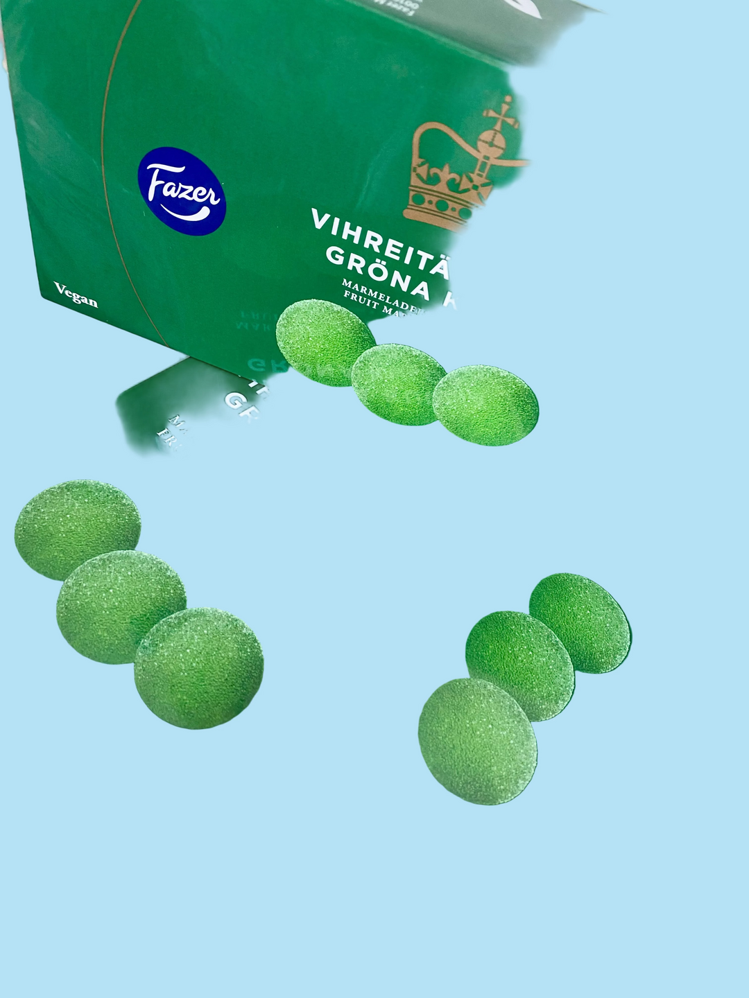 Green Sugar Coated Marmalade Spears By Fazer
