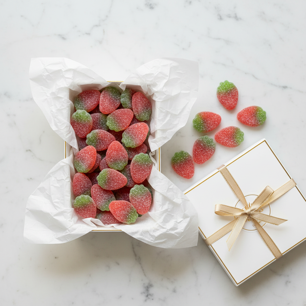 Sugar coated strawberry Swedish Candy
