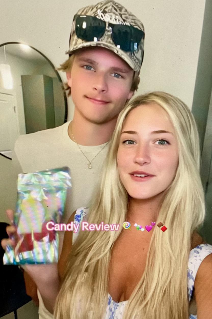 trying our candy
