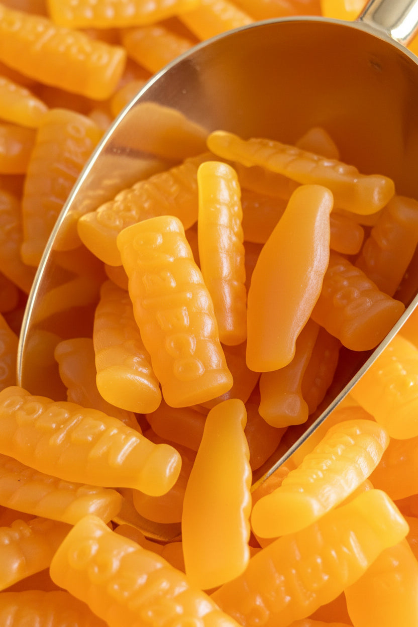 malaco orange gummy bottles