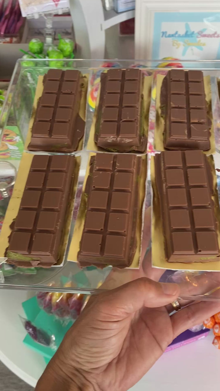 tray of dubai chocolate milk Chocolate 