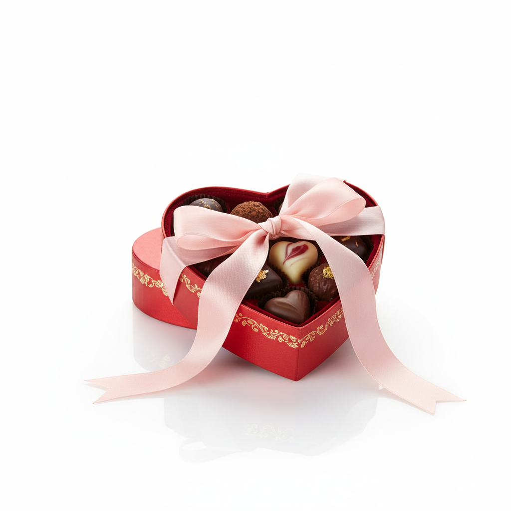 smal heart shaped chocolate box valentine