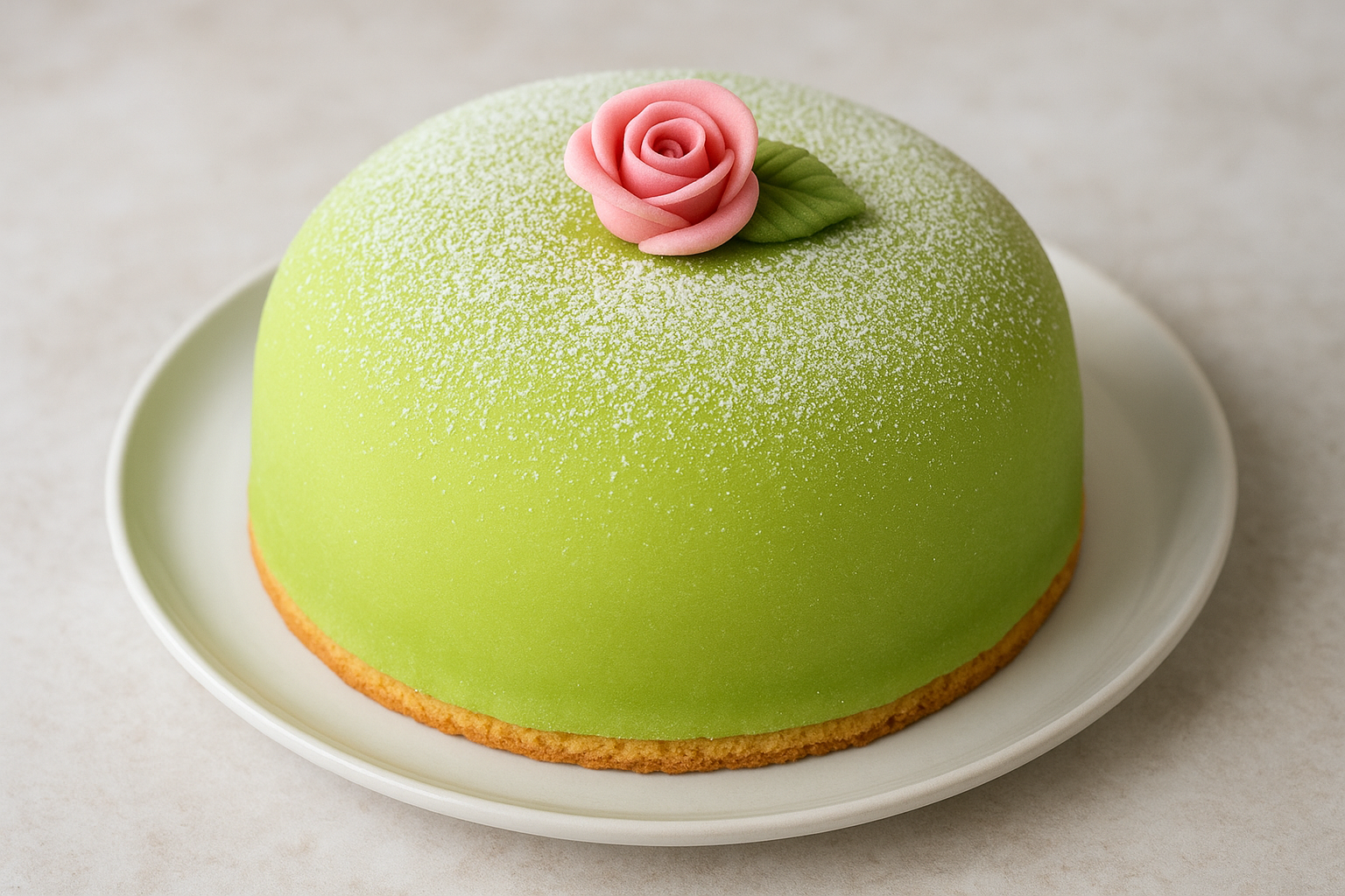 green marsipan cake from sweden