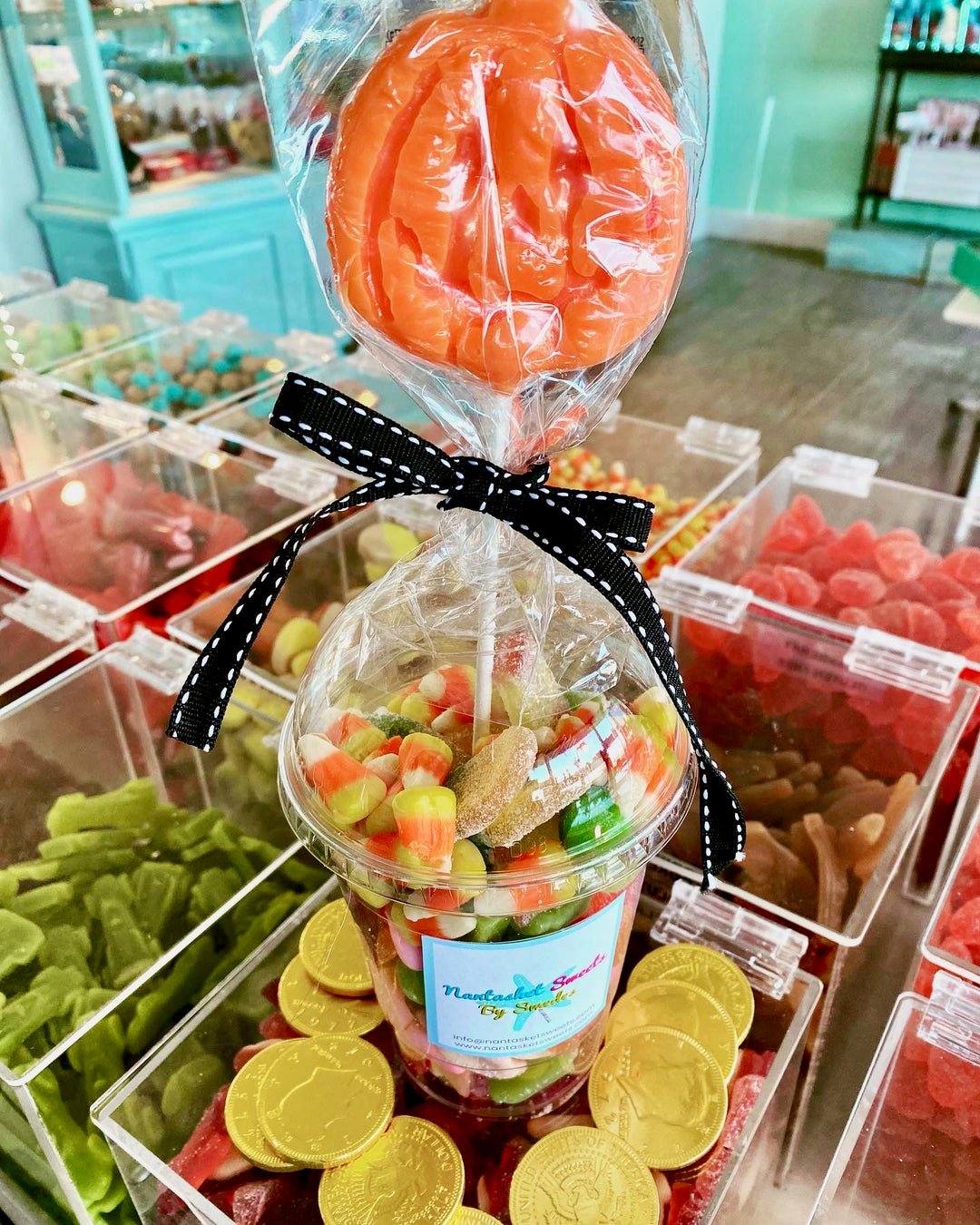 Magic Halloween Cup with a Lollipop on the top