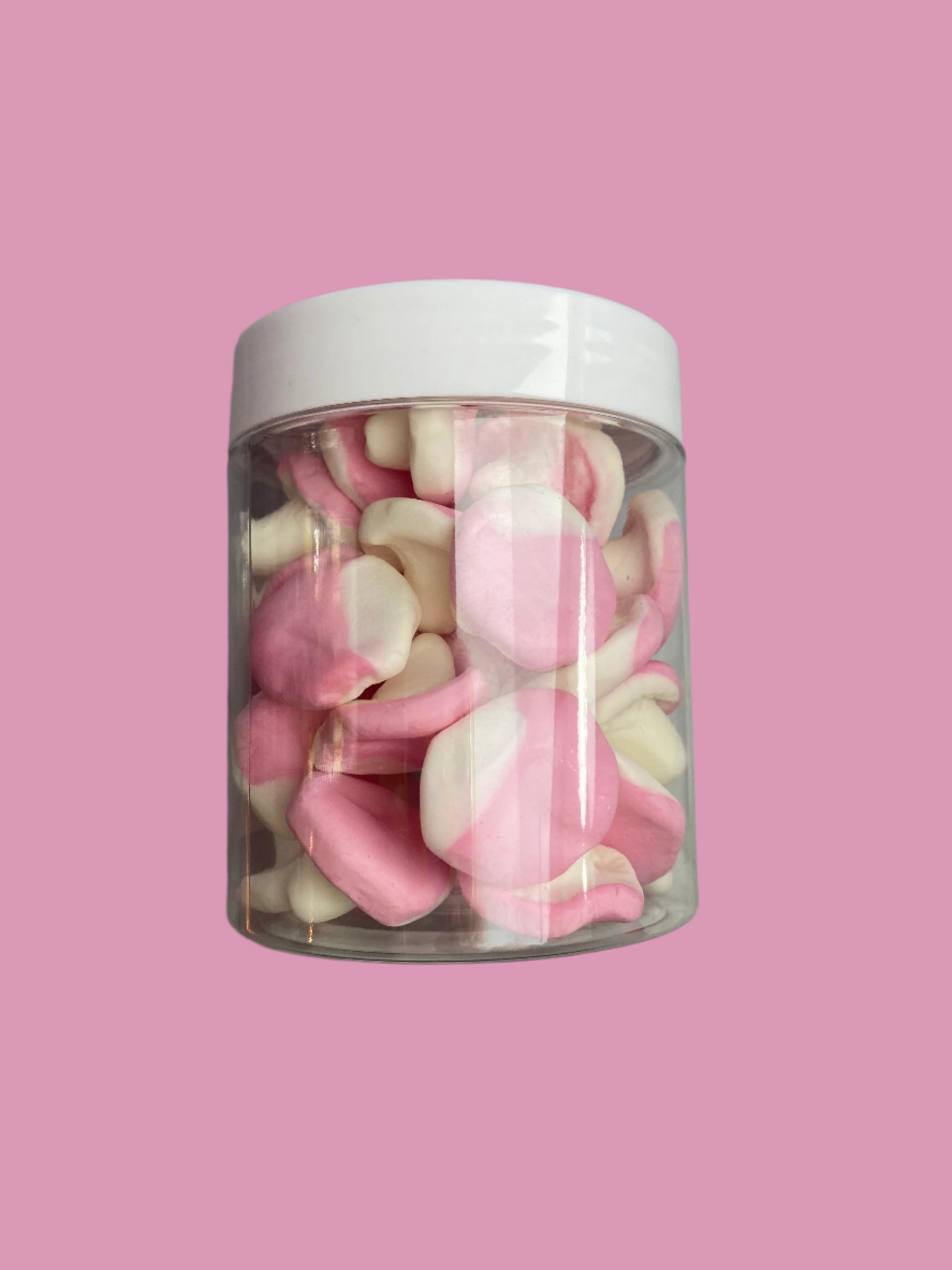 wildstrawberry marshmallow swedish candy in a jar