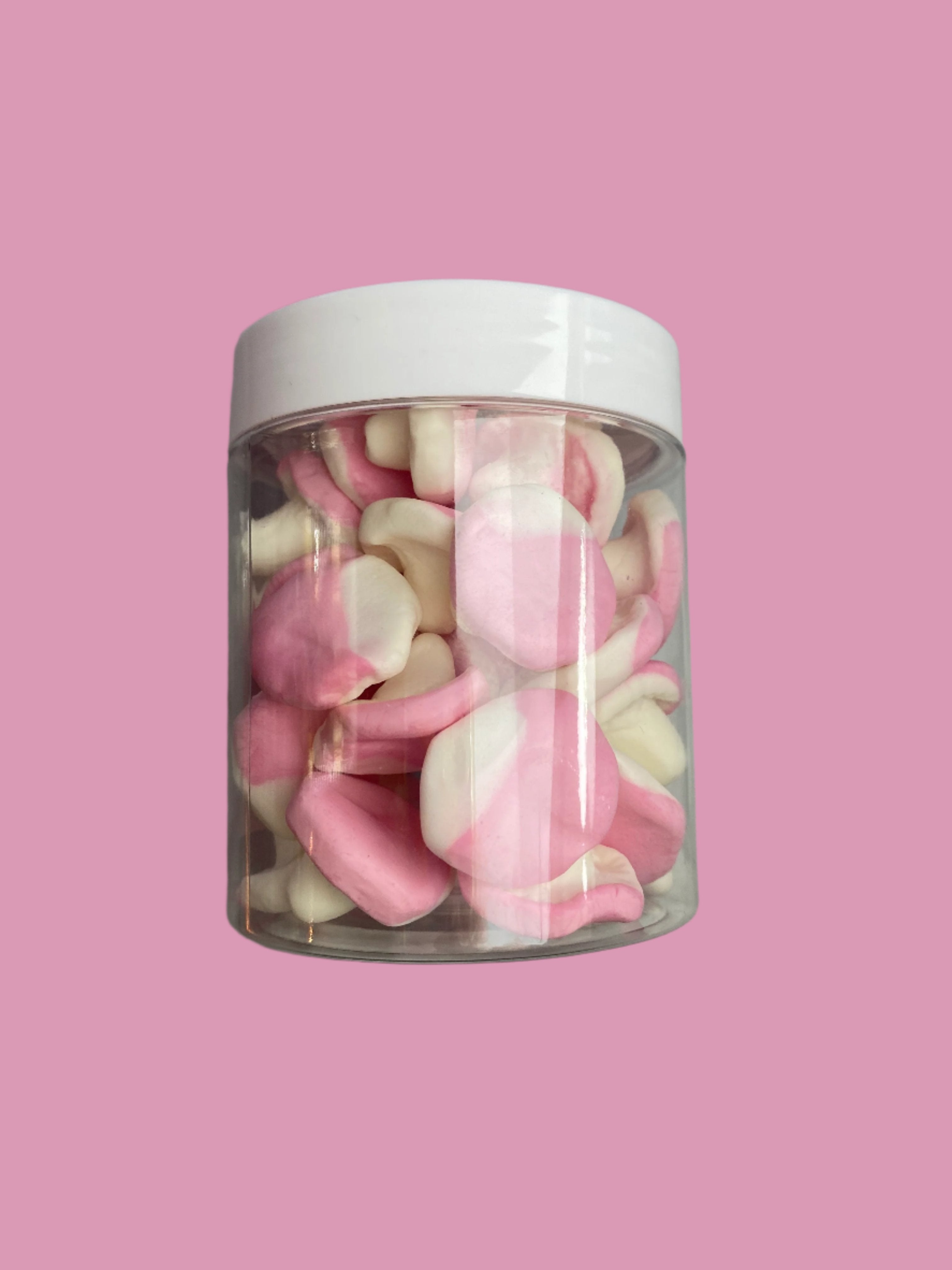 wildstrawberry marshmallow swedish candy in a jar