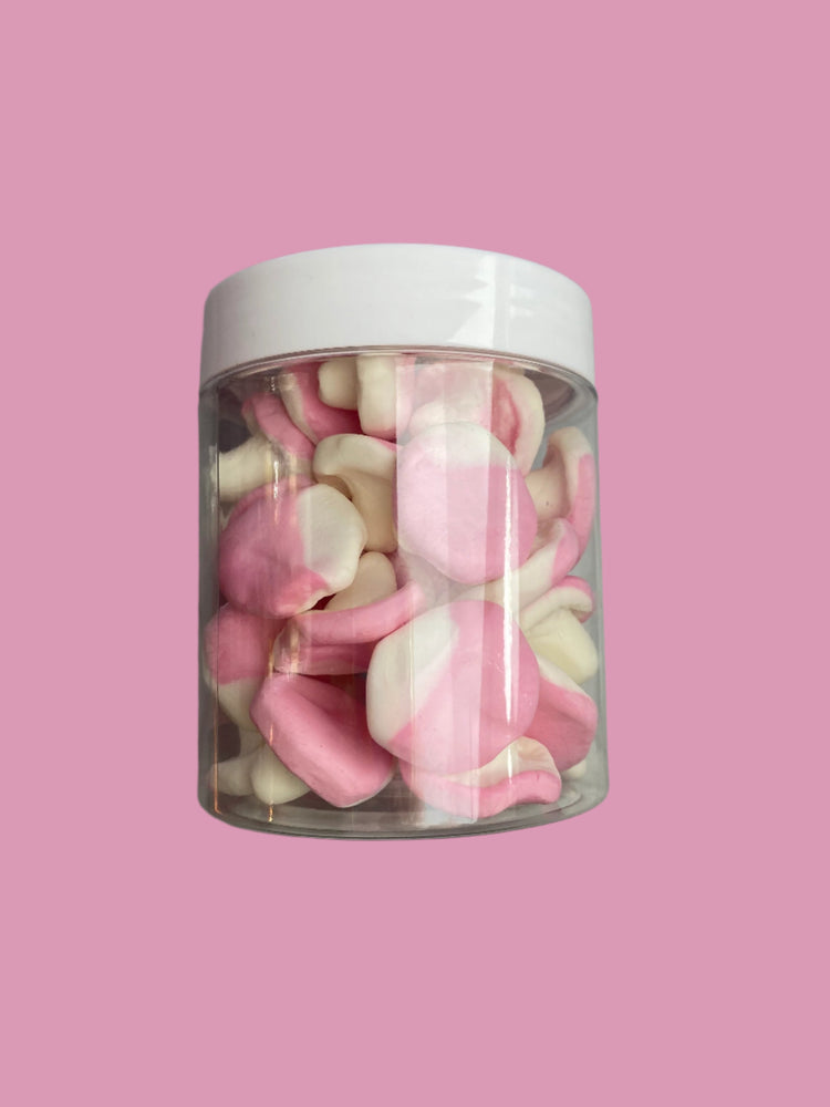wildstrawberry marshmallow swedish candy in a jar
