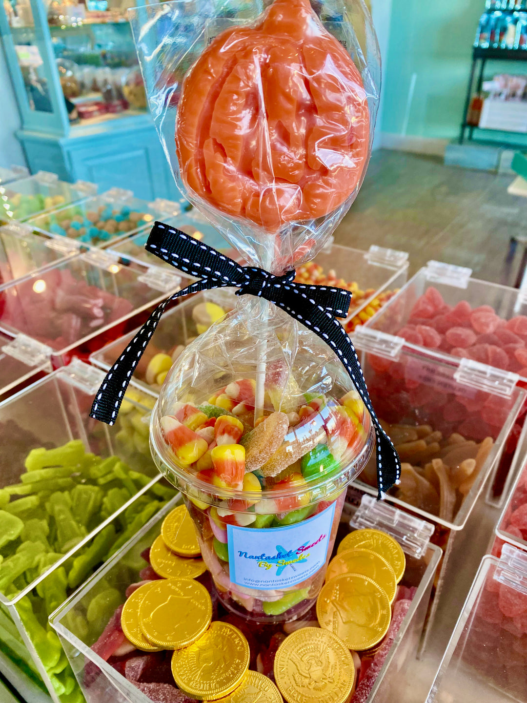 Magic Halloween Cup with a Lollipop on the top