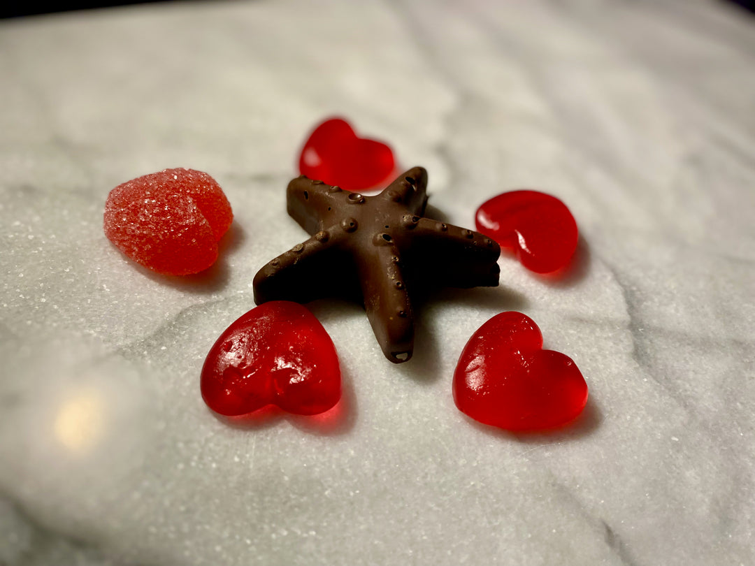 Chocolate Starfish Callebaut chocolate 3 in a bag