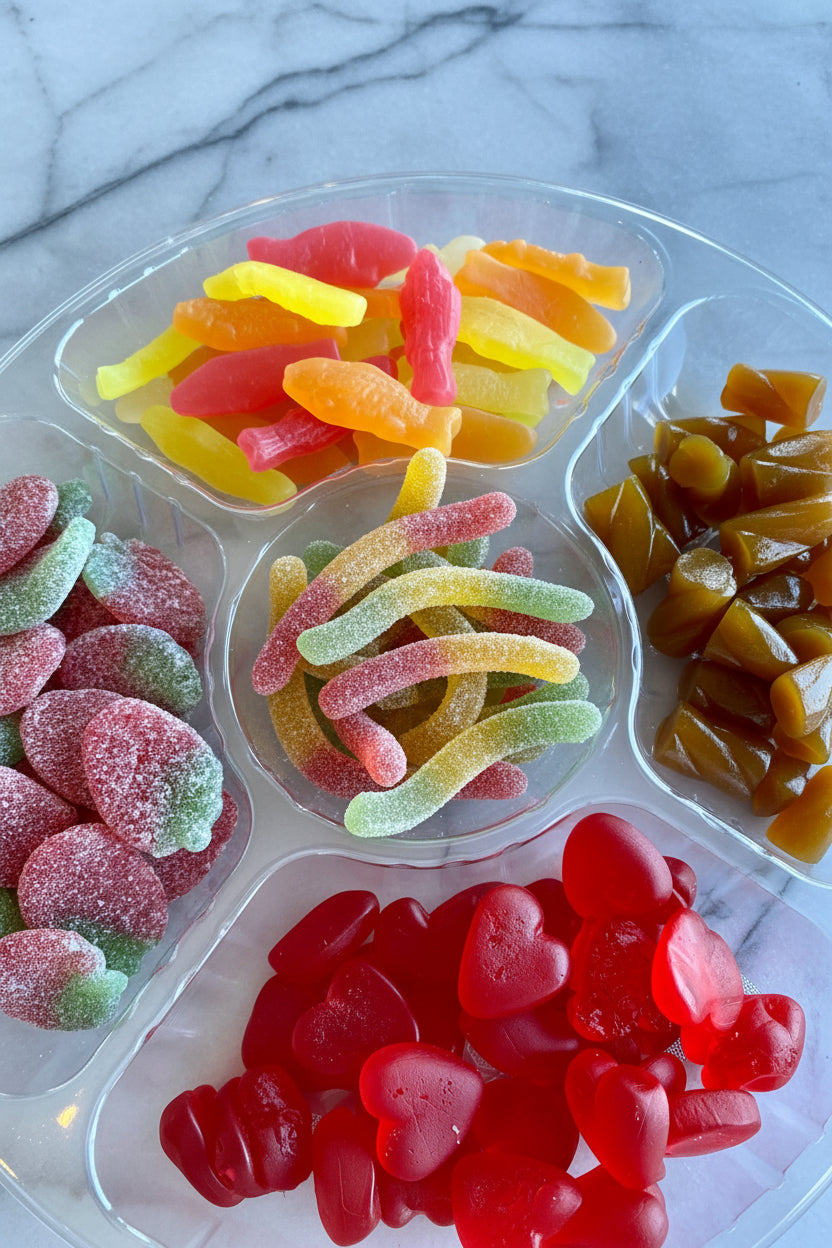 big swedish candy plate 