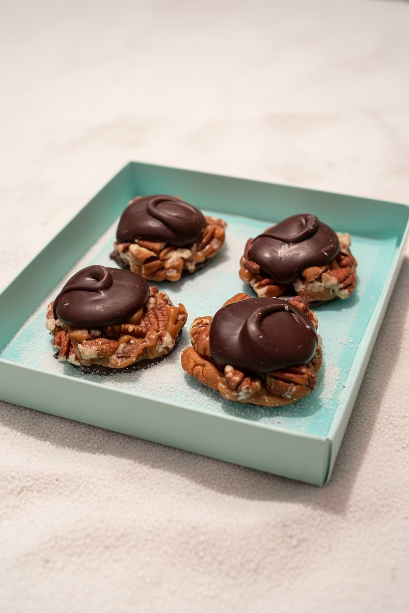 chocolate turtles candy pecan