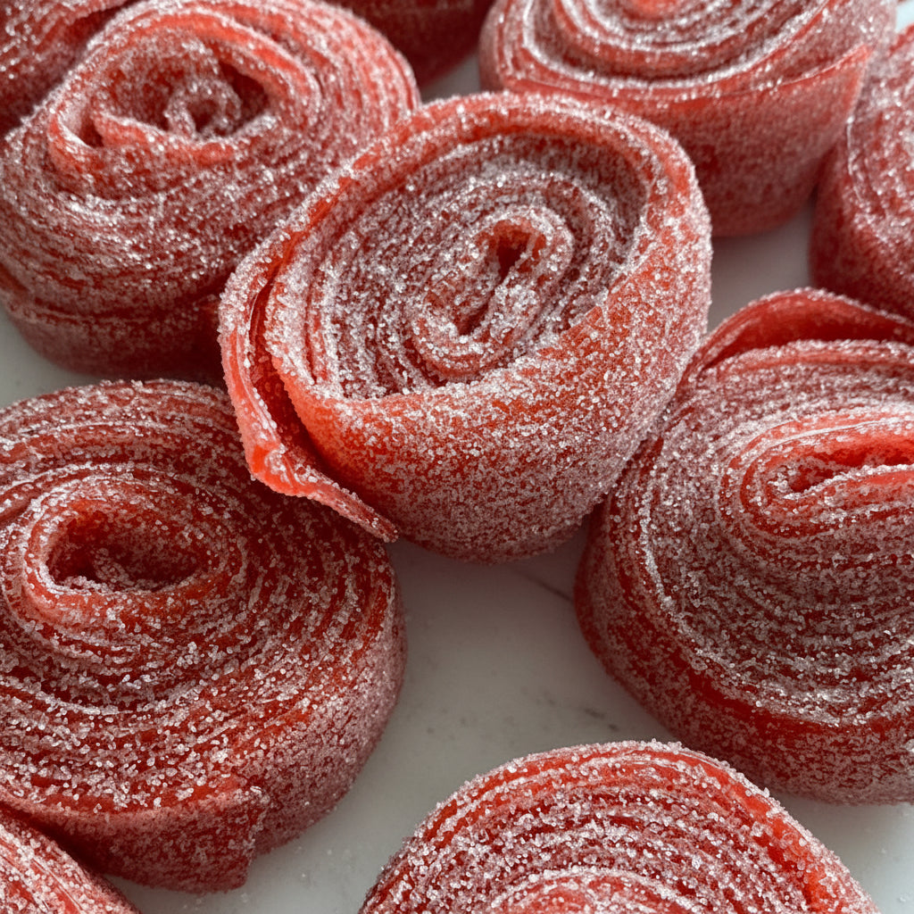 sour strawberry rolls swedish candy