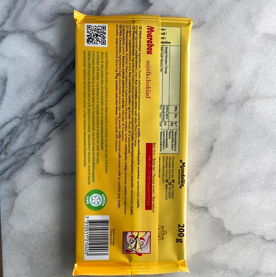 Marabou Milk chocolate Bar Swedish Candy Bar
