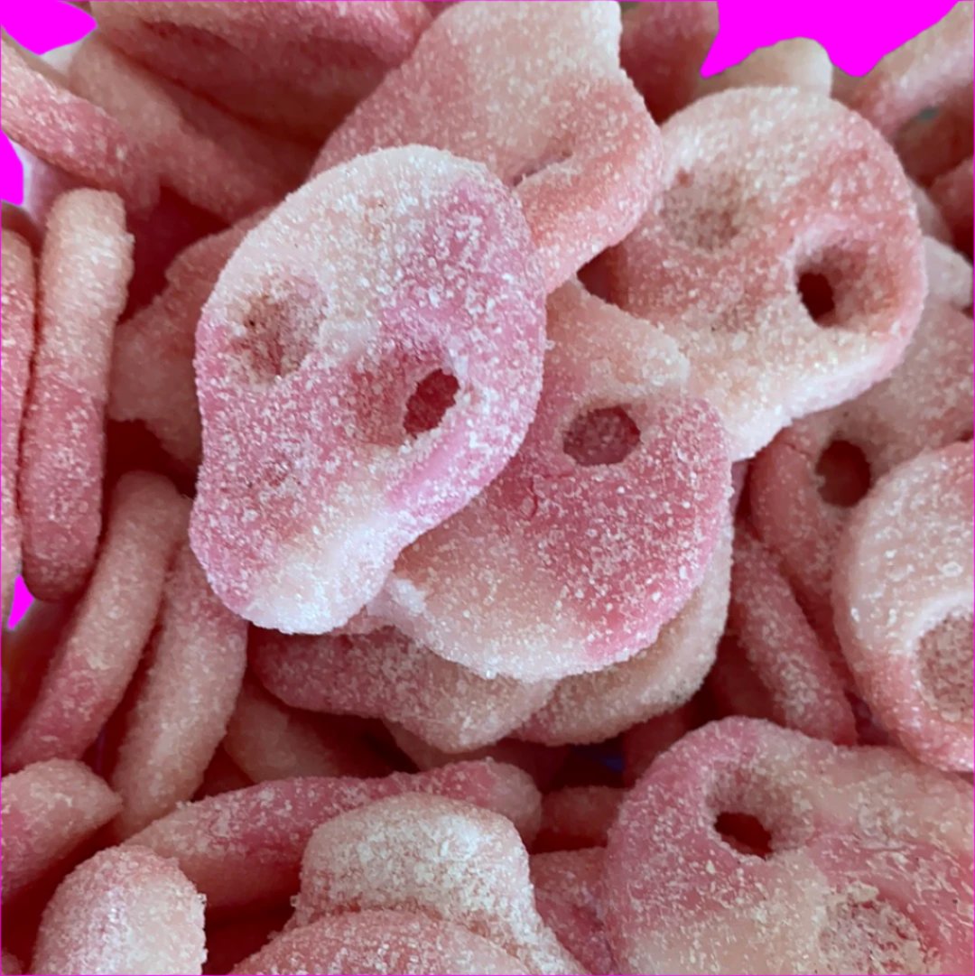 pink sour skull swedish candy