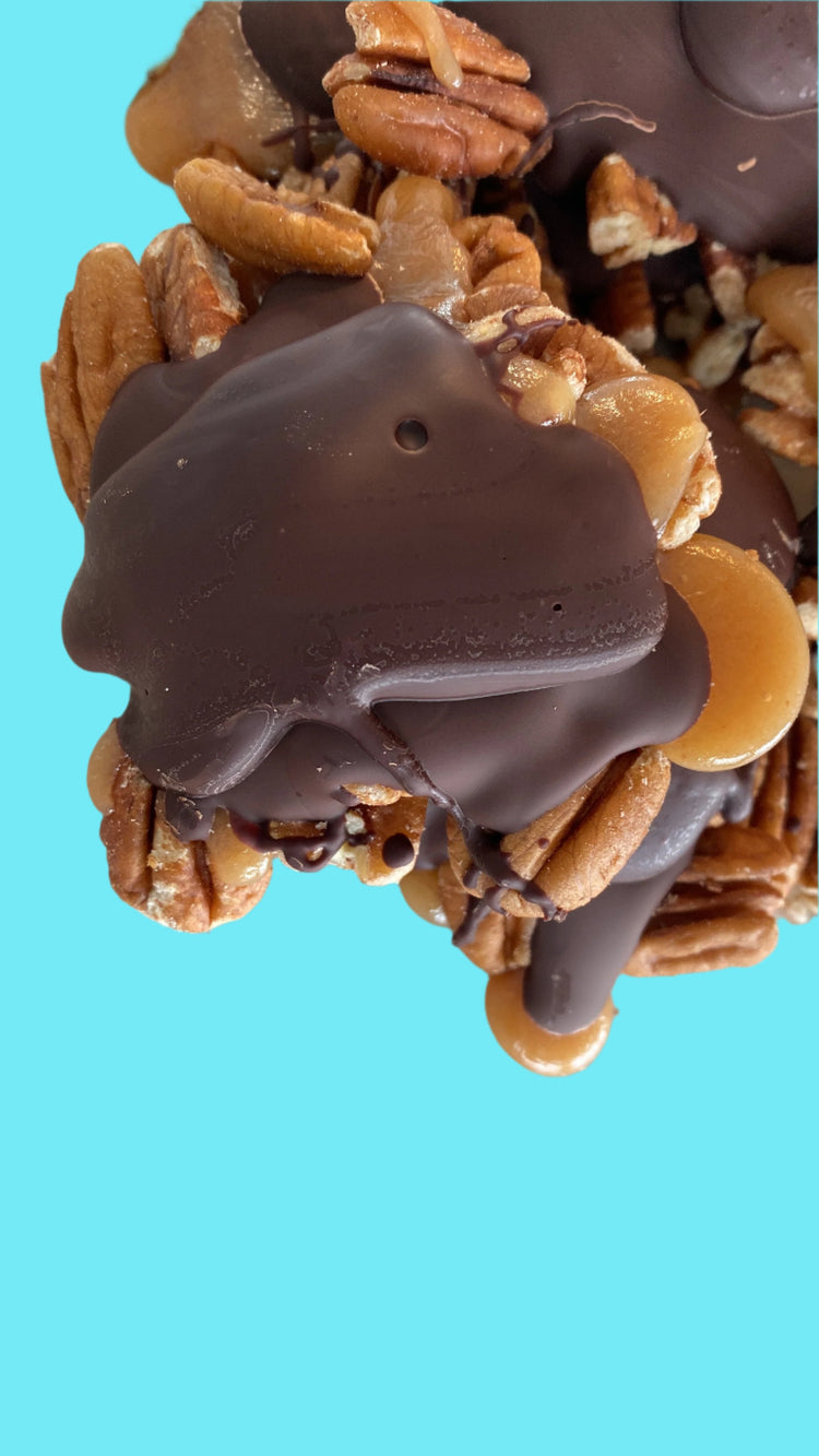 dark chocolate turtles candy