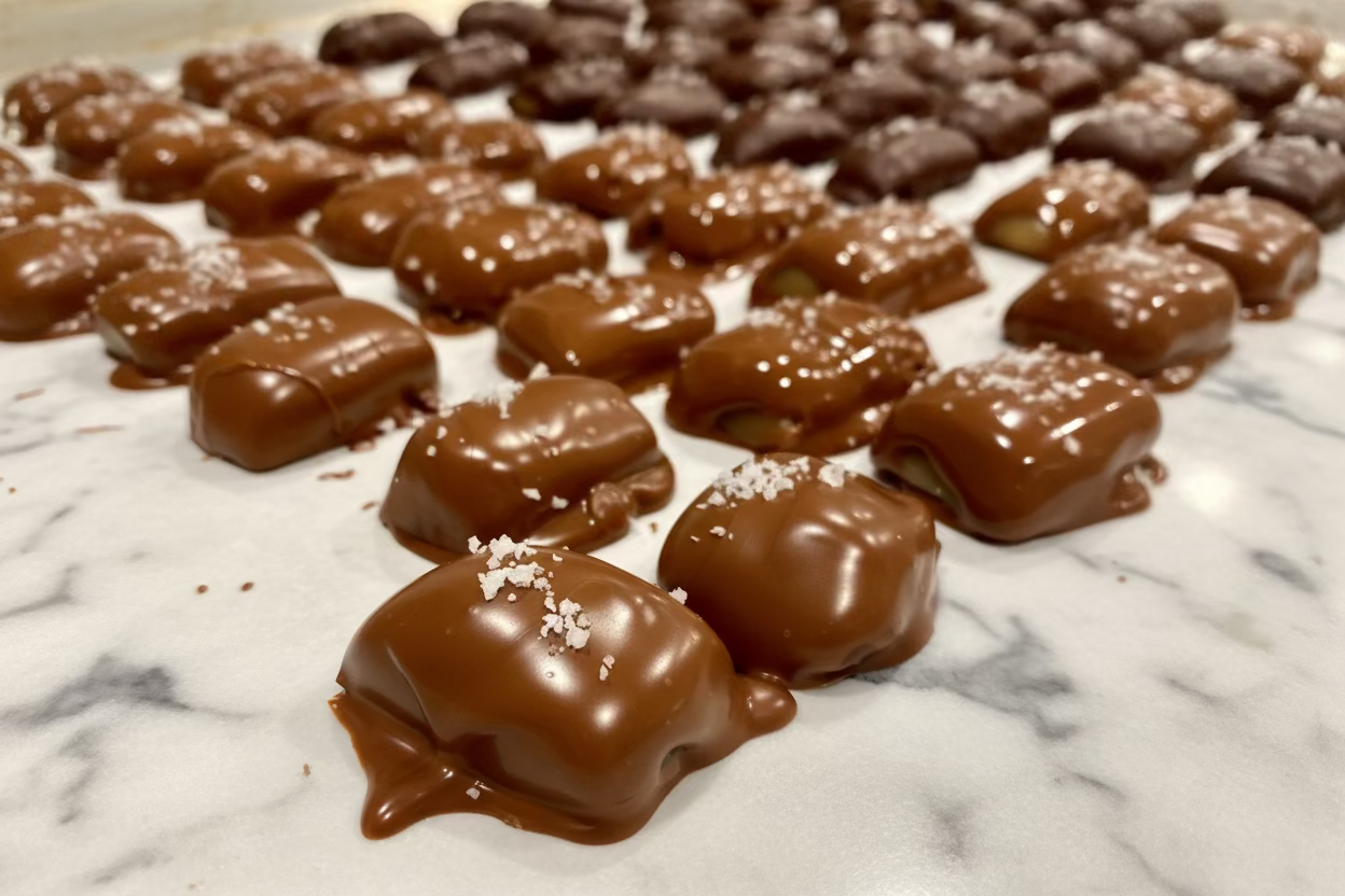 handmade sea salt caramels