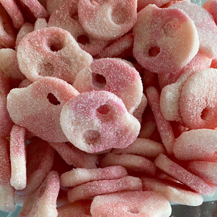 pink sour skull swedish candy