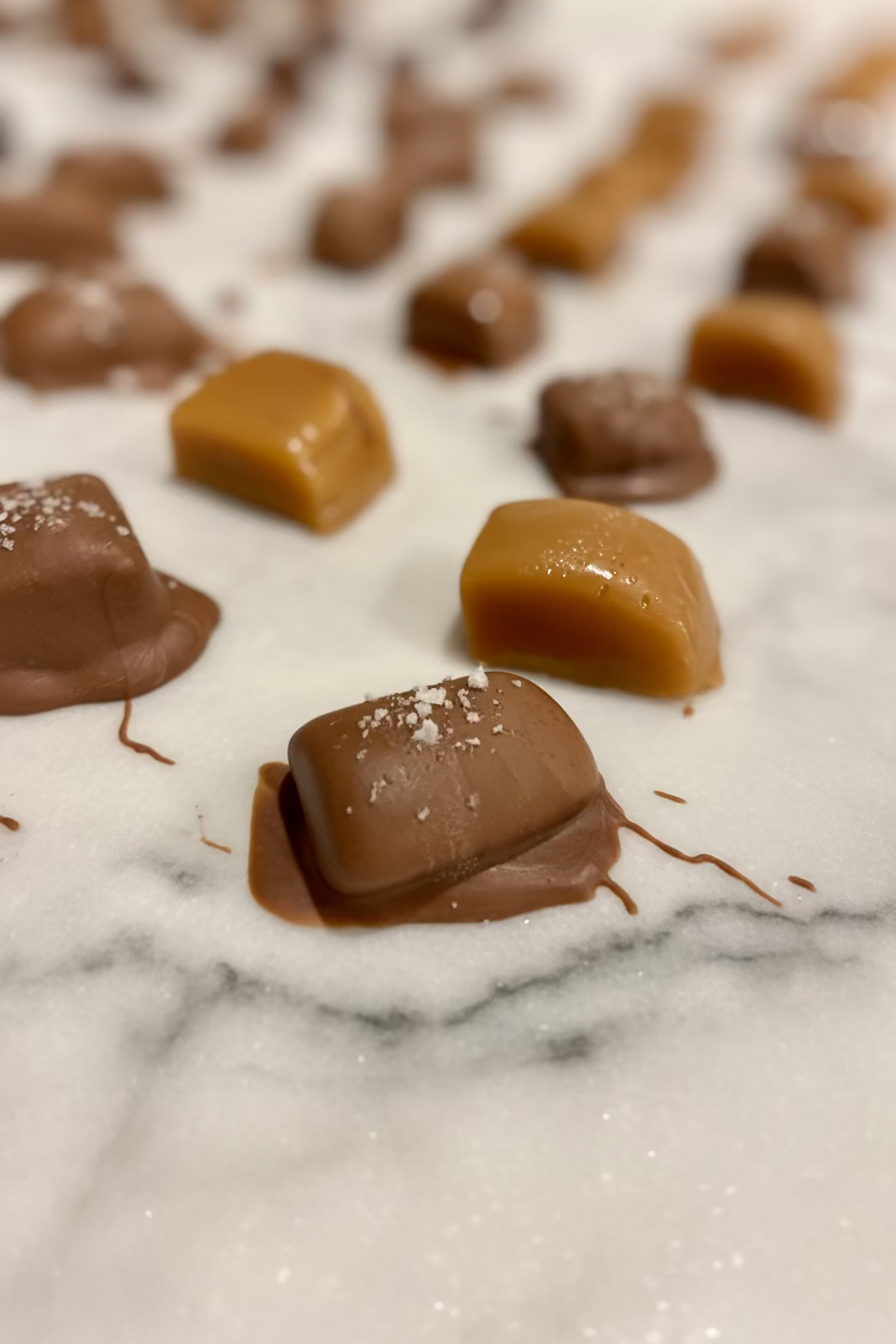 handmade sea salt caramels