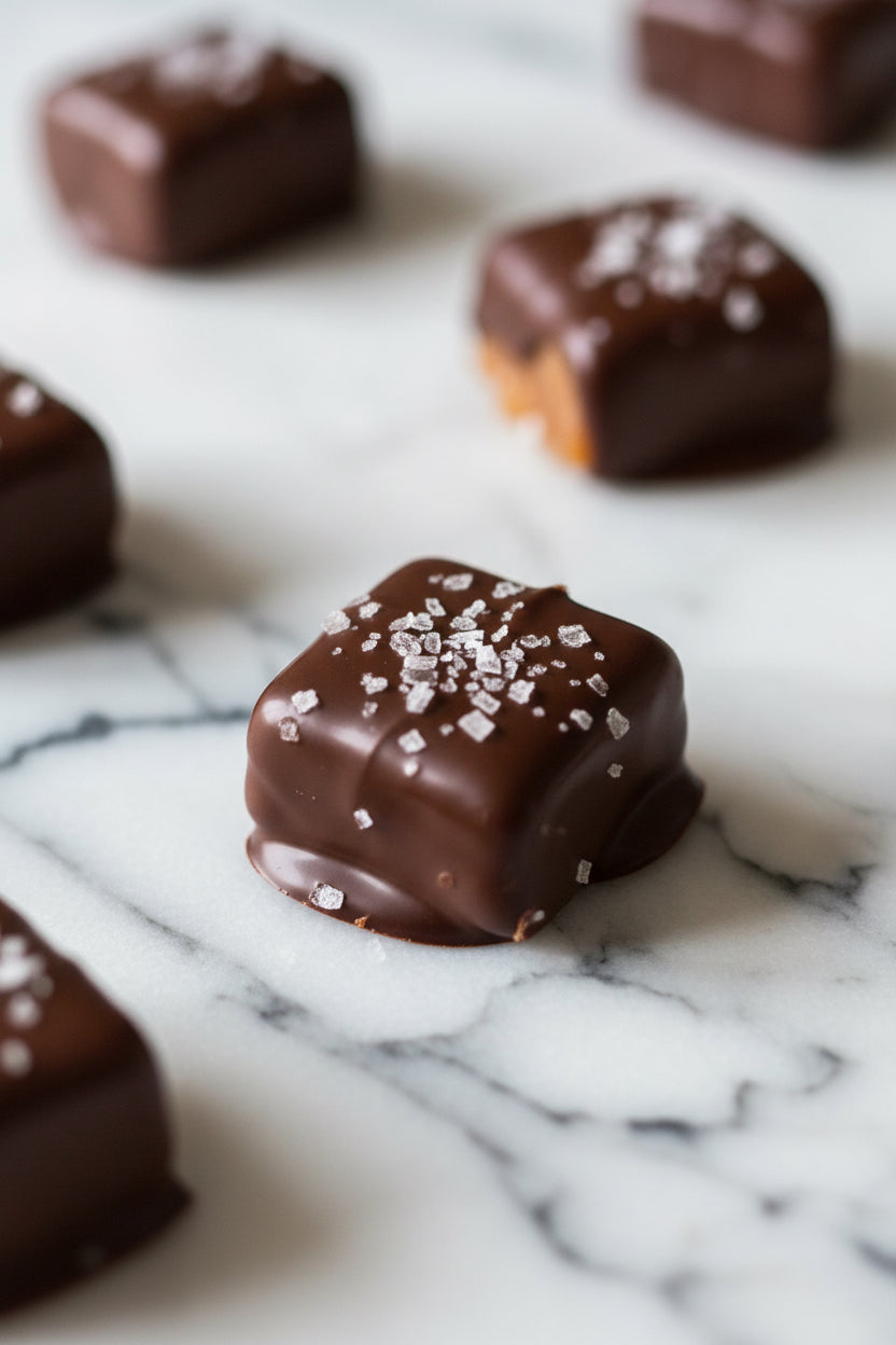 handmade sea salt caramels