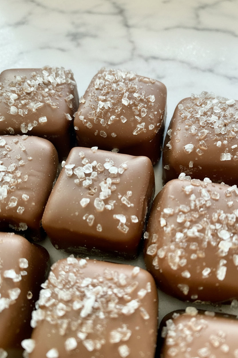 handcrafted sea salt caramels gift box 
