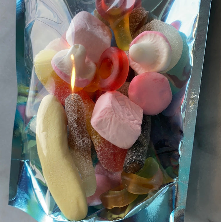 mixed candy swede bag