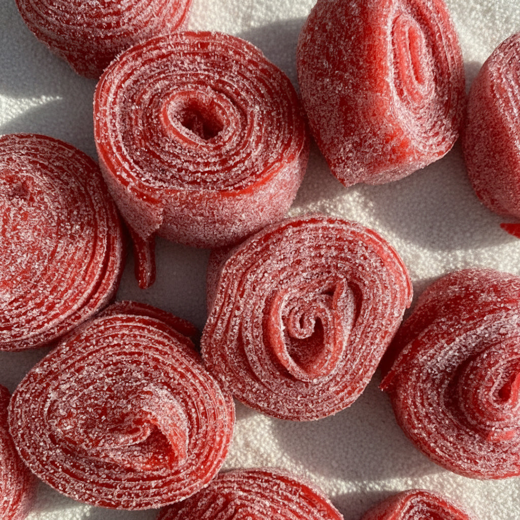 sour strawberry rolls swedish candy