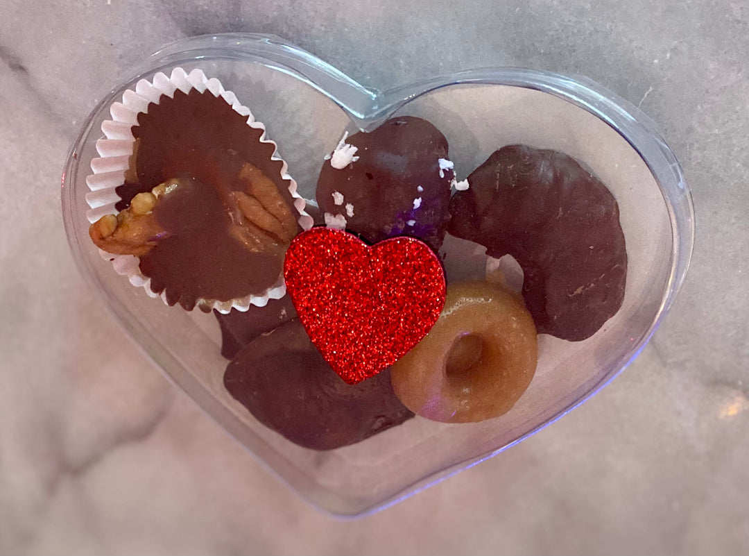 Chocolate Heart clear box