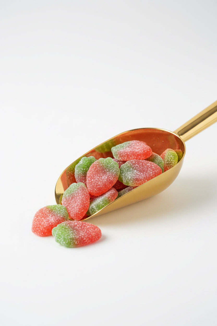 sugar coated strawberry candy